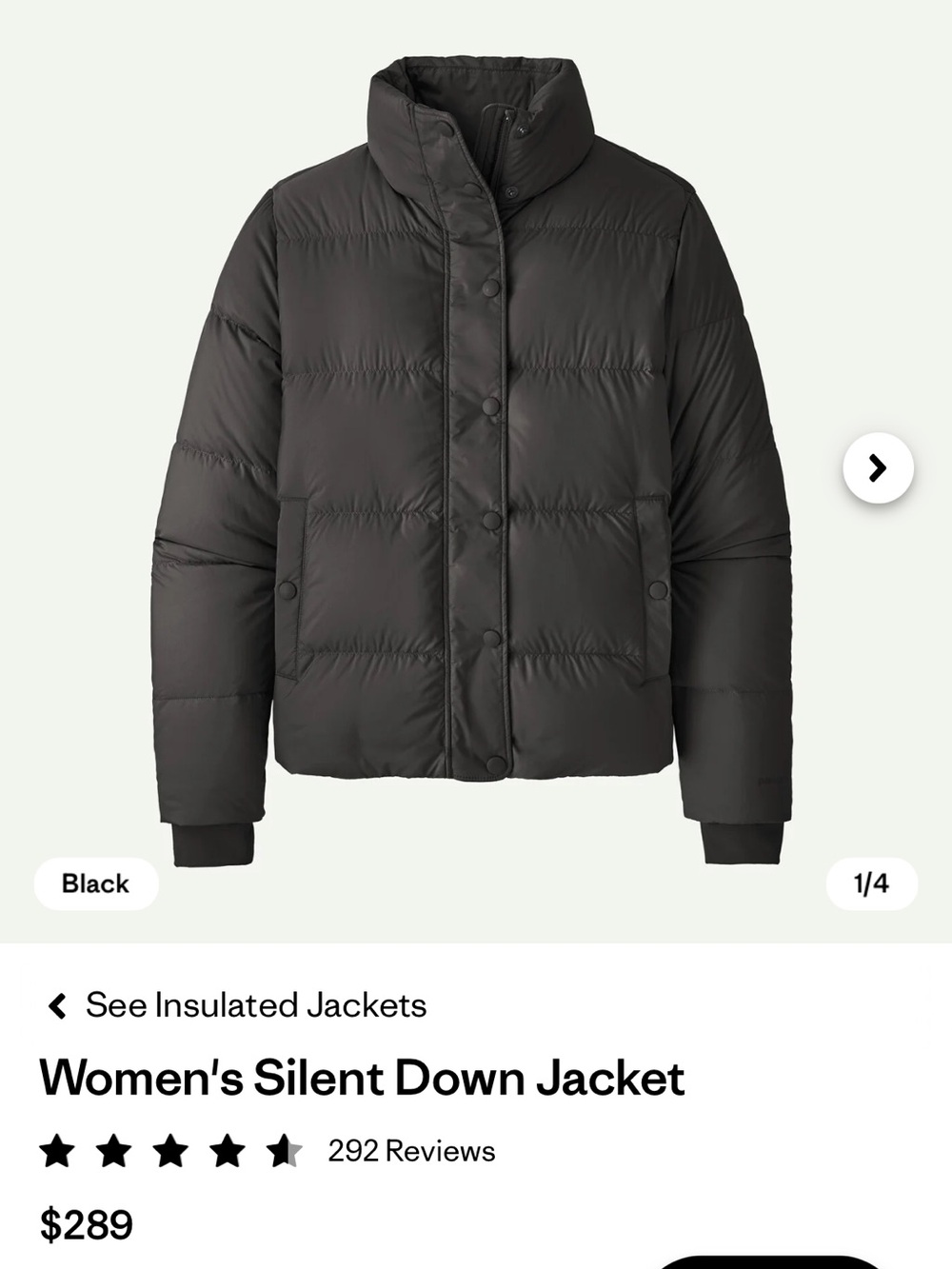 Patagonia Women's Puffer Jacket in Black